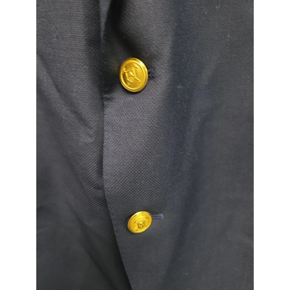 RALPH Ralph Lauren Blazer Men's 50R Navy Blue Gold Crest Buttons Sport Coat